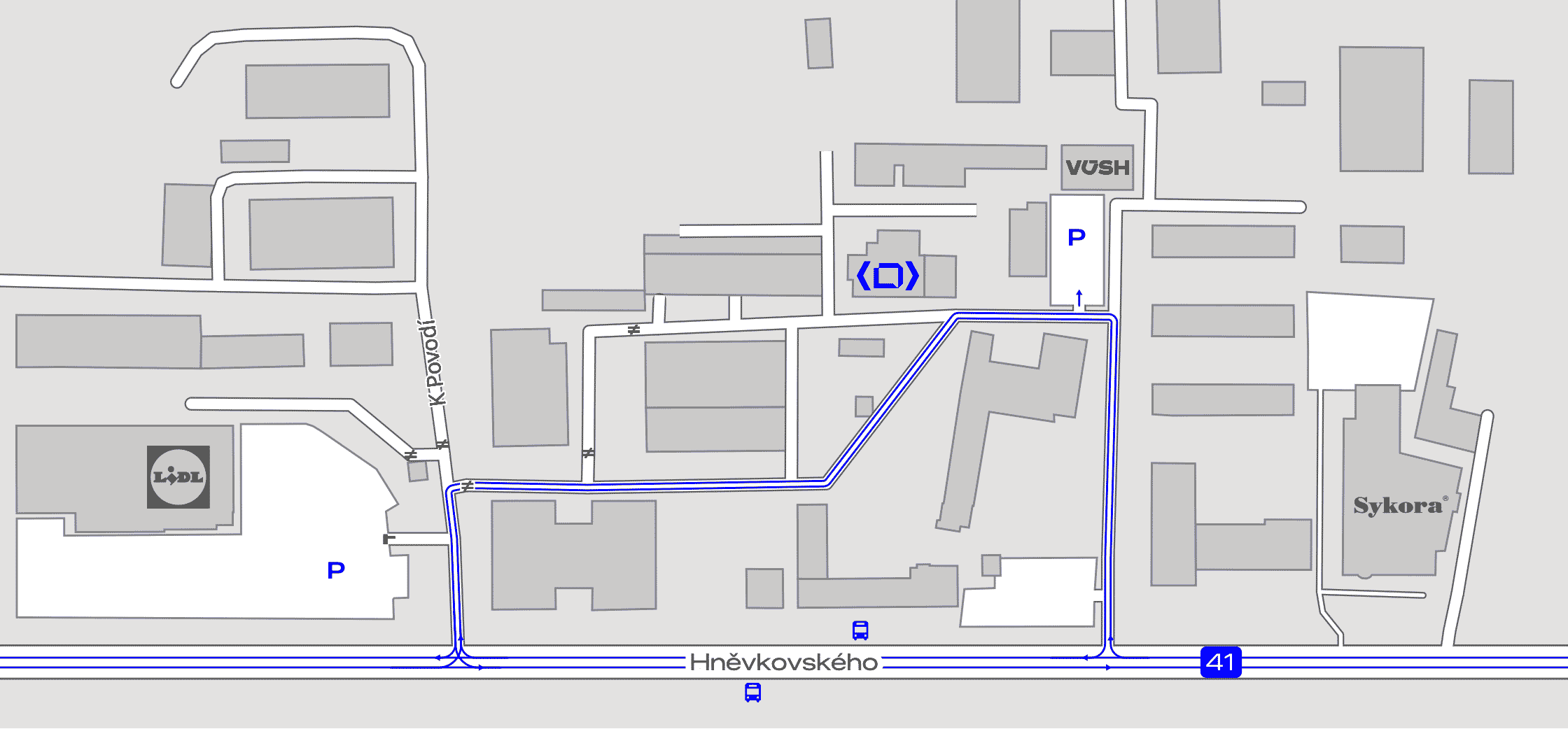 Sídlíme v areálu Hněvkovského Sídlíme v areálu Hněvkovského